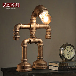 Lamp loft vintage decoration water pipe table lamp personalized lamps